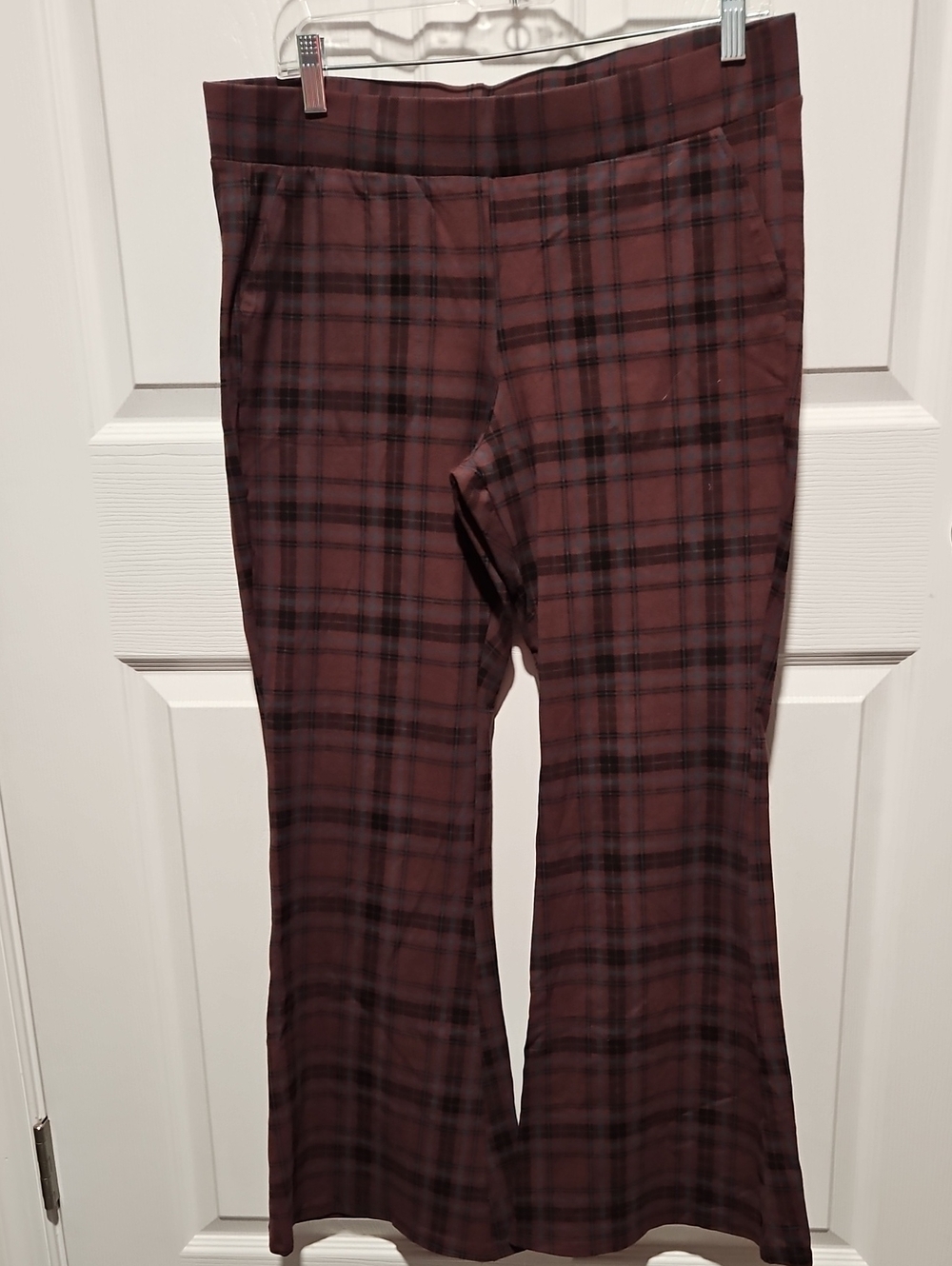 torrid Maroon Plaid Boot Cut Leggings